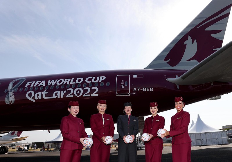 Qatar Airways at the Farnborough International Airshow 2022